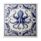 Octopus Blue and White Sea Ocean theme Beach House