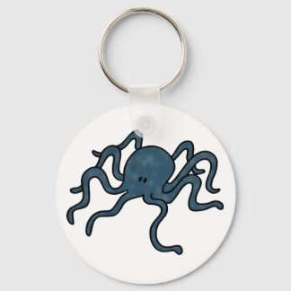 Octopus Blue Key Ring