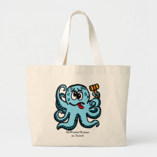 Octopus Bonk, MeWarriorWoman on Twitch Large Tote Bag