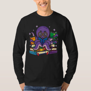Octopus Book Scuba Diver Bookworm Funny Reader Rea T-Shirt