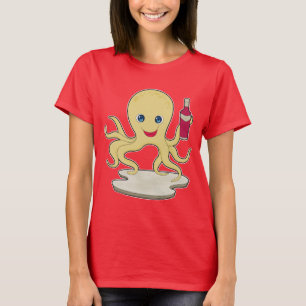 Octopus Bottle Wine T-Shirt