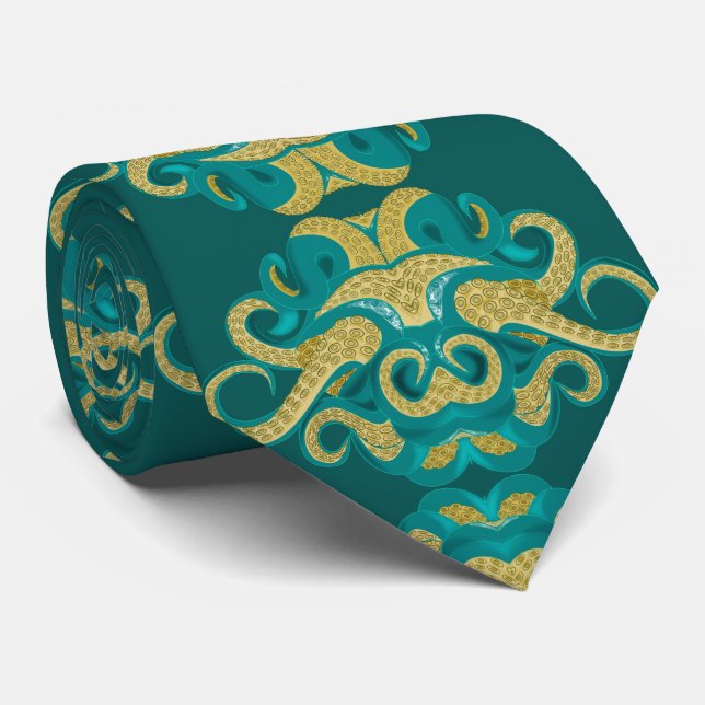 Octopus Bull Art Tie (Rolled)