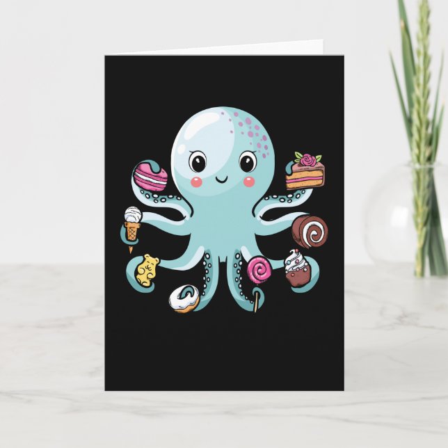 Octopus Cake Squid Card (Front)