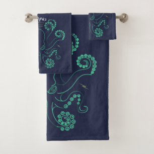 Octopus Cephalopod Tentacles Bath Towel Set