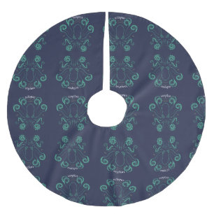 Octopus Cephalopod Tentacles Brushed Polyester Tree Skirt