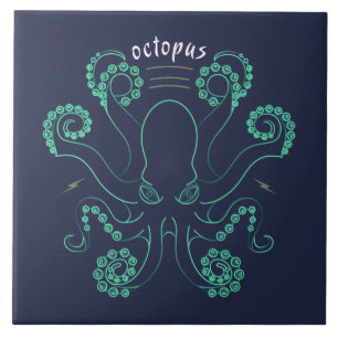Octopus Cephalopod Tentacles Ceramic Tile