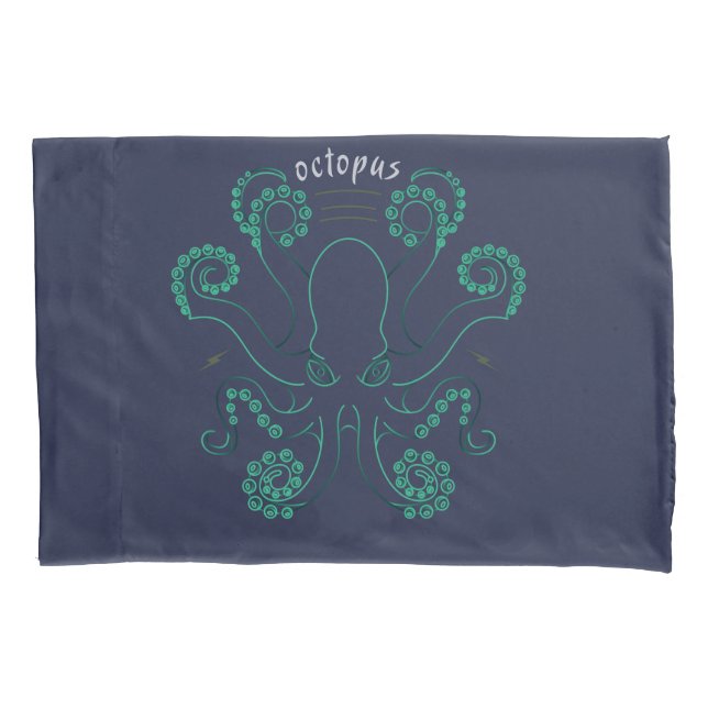 Octopus Cephalopod Tentacles Pillowcase (Front)