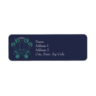 Octopus Cephalopod Tentacles Return Address Label
