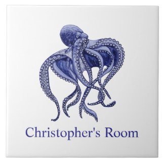 Octopus ceramic tile