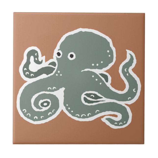 Octopus Ceramic Tile (Front)