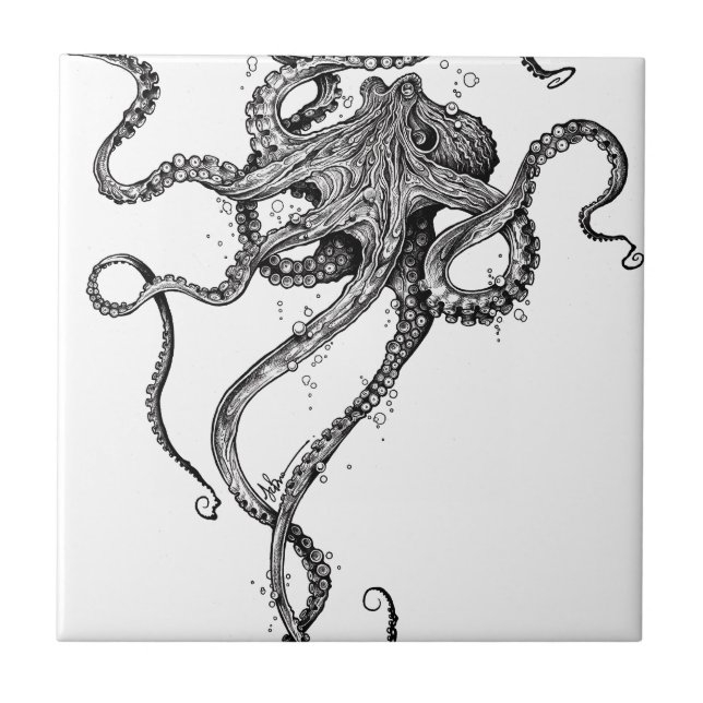 Octopus Ceramic Tile (Front)