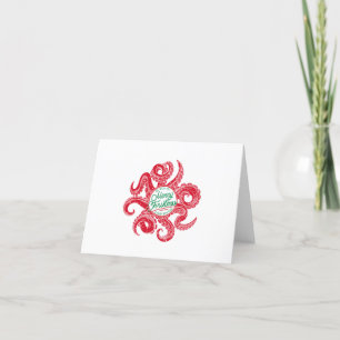 Octopus Christmas Card