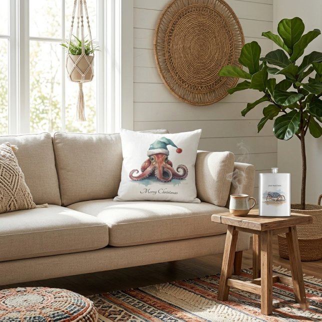 Octopus Christmas Joy, custom Cushion (Creator Uploaded)