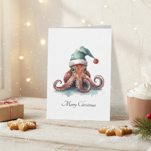 Octopus Christmas Joy, custom Invitation