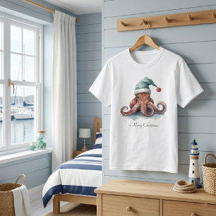 Octopus Christmas Joy, custom T-Shirt