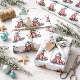 Octopus Christmas Joy Wrapping Paper