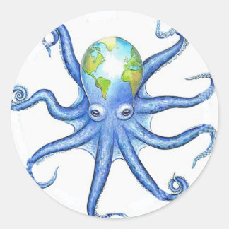 Octopus Classic Round Sticker