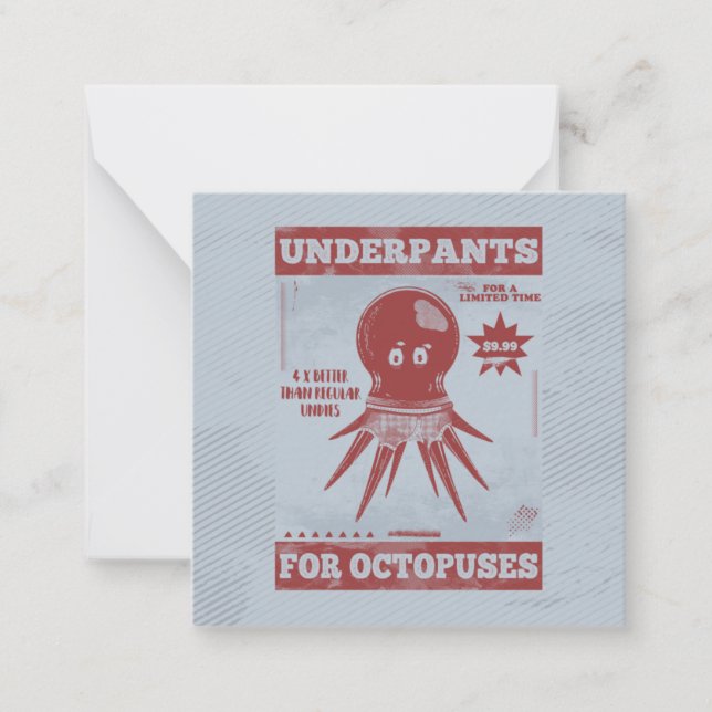 Octopus clothes card (Front)