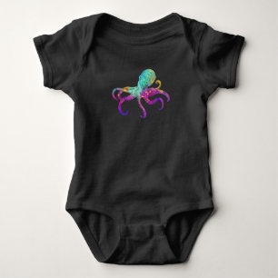 Octopus Colourful Kraken Sea Animal Art Baby Bodysuit