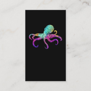 Octopus Colourful Kraken Sea Animal Art Business Card