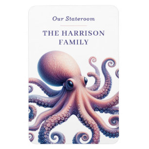 Octopus Cruise Ship Stateroom Magnet