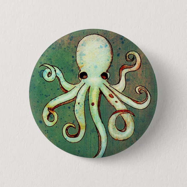 Octopus Cthulhu 6 Cm Round Badge (Front)
