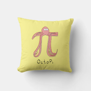 Octopus Cute Math Pi Day Pillow