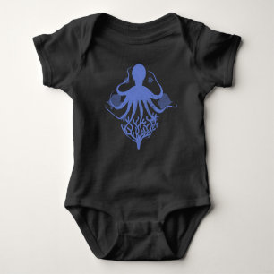 Octopus (dark background) baby bodysuit