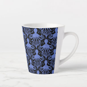 Octopus (dark background) latte mug