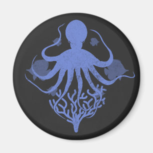 Octopus (dark background) magnet