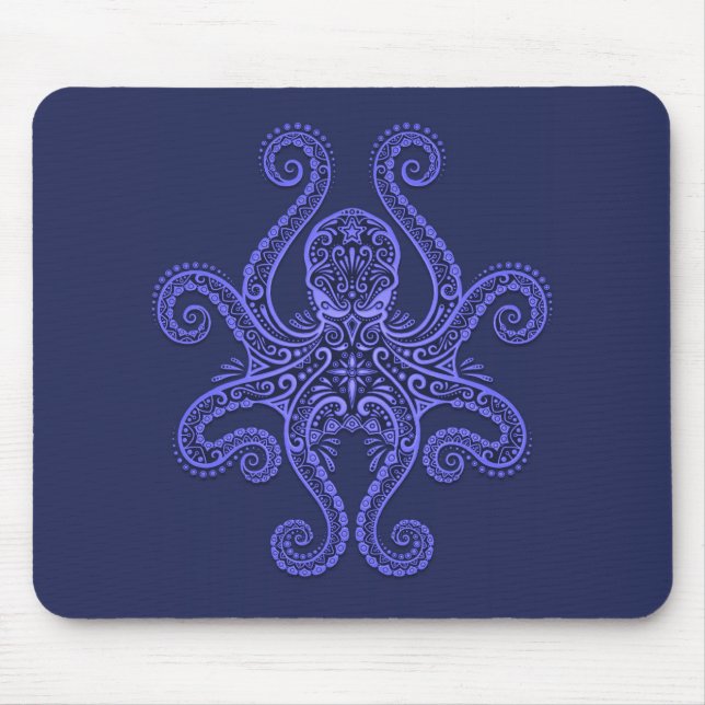 Octopus Design (blue) Mouse Pad (Front)