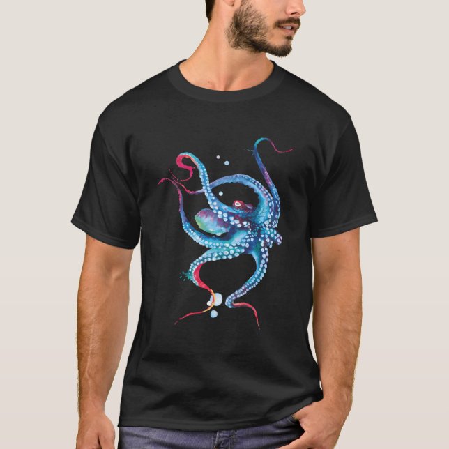 Octopus Design Octopus Squid T-Shirt (Front)
