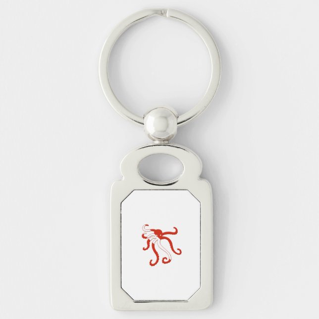 Octopus dive silhouette key ring (Front)