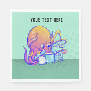 Octopus Drummer Napkin