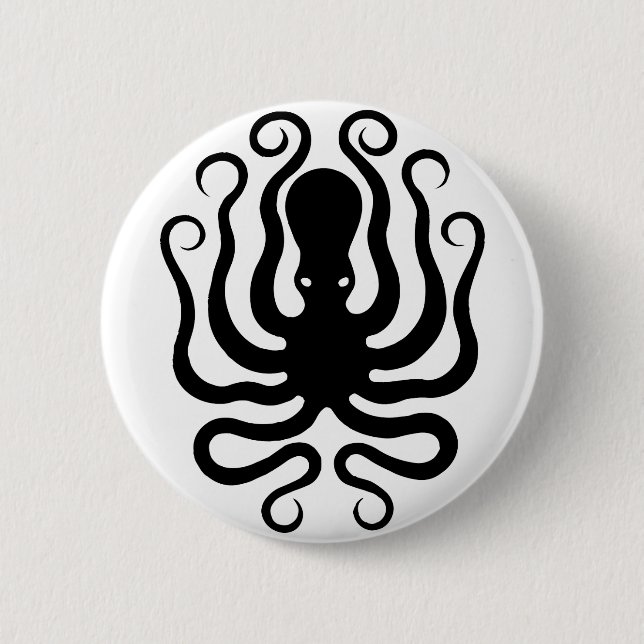 Octopus, Greek relief design 6 Cm Round Badge (Front)