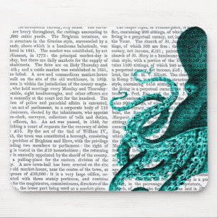 Octopus Green Half Mouse Pad