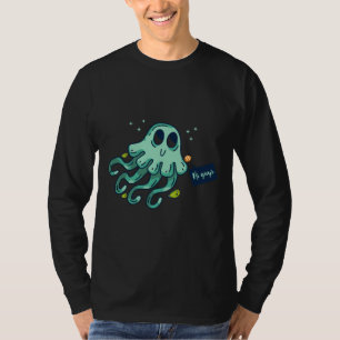 Octopus Green In Light Green And With Colourful Fi T-Shirt