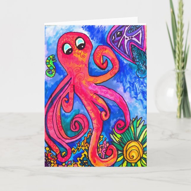 Octopus Greeting Card (Front)