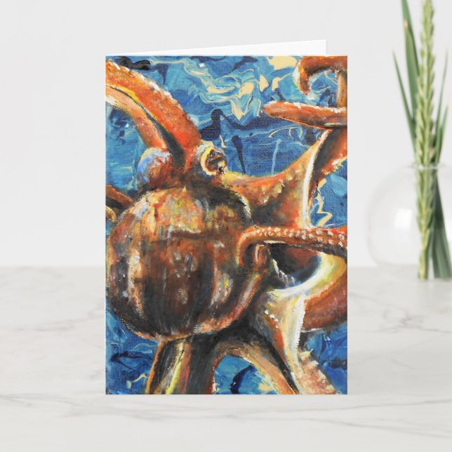 Octopus Greetings Card (Front)