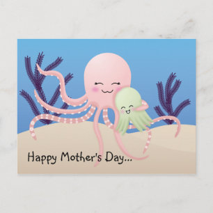 Octopus, Happy Mother's Day... Postcard