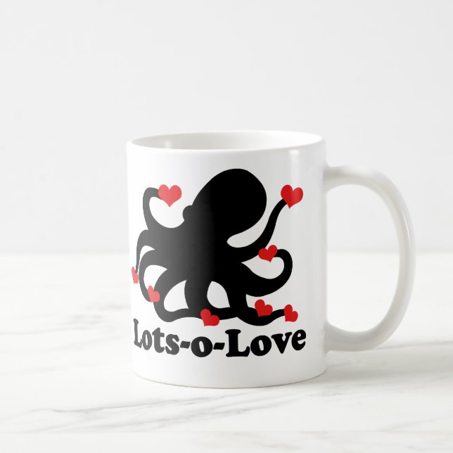 Octopus has a lots of love coffee mug (Right)
