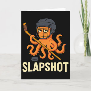 Octopus Hockey Humor Sports Mashup Design  Card