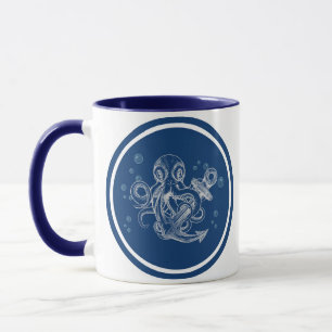 Octopus Holding Anchor Mug
