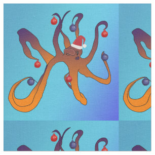 Octopus Holiday Design Fabric