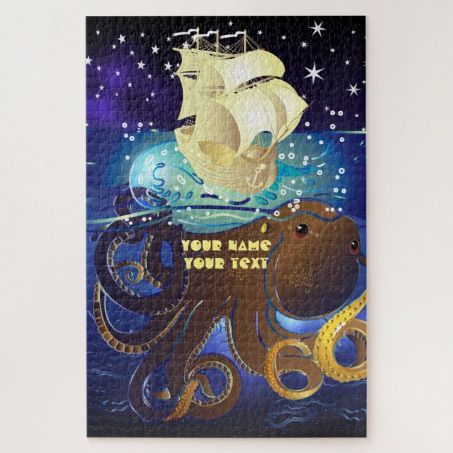 Octopus Huge and Caravella Jigsaw Puzzle (Vertical)