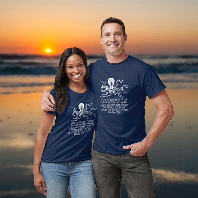 Octopus Illustration and Mating Info T-Shirt (Creator Uploaded)