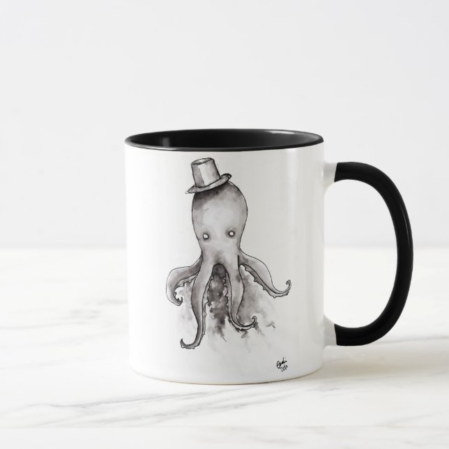 Octopus in a Hat Mug (Right)