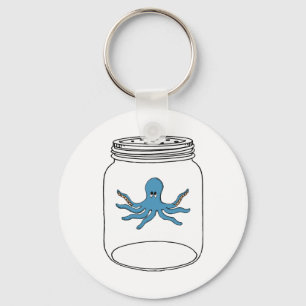 Octopus in a Jar Key Ring