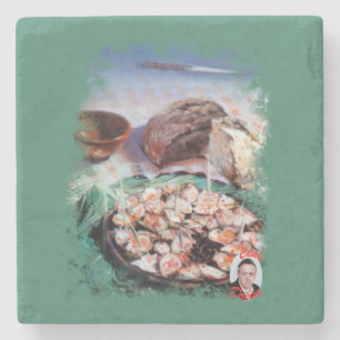 Octopus in Galician/Polbo á feira/Galician octopus Stone Coaster