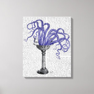 Octopus in Sink Canvas Print